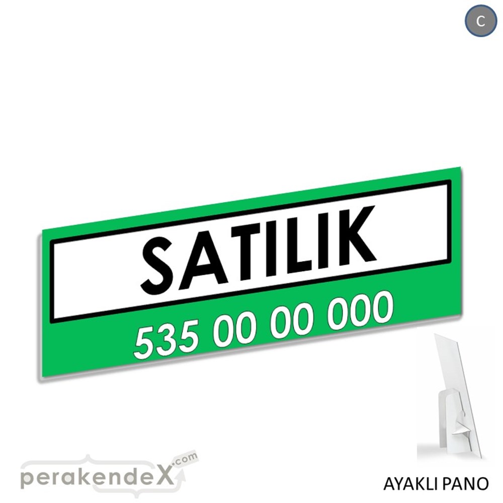Satılık Yazısı 005 KARTON AYAKLI POSTER,  PANO (BANNER) -dikdörtgen,tek yön baskıkarton ayaklı poster,  pano