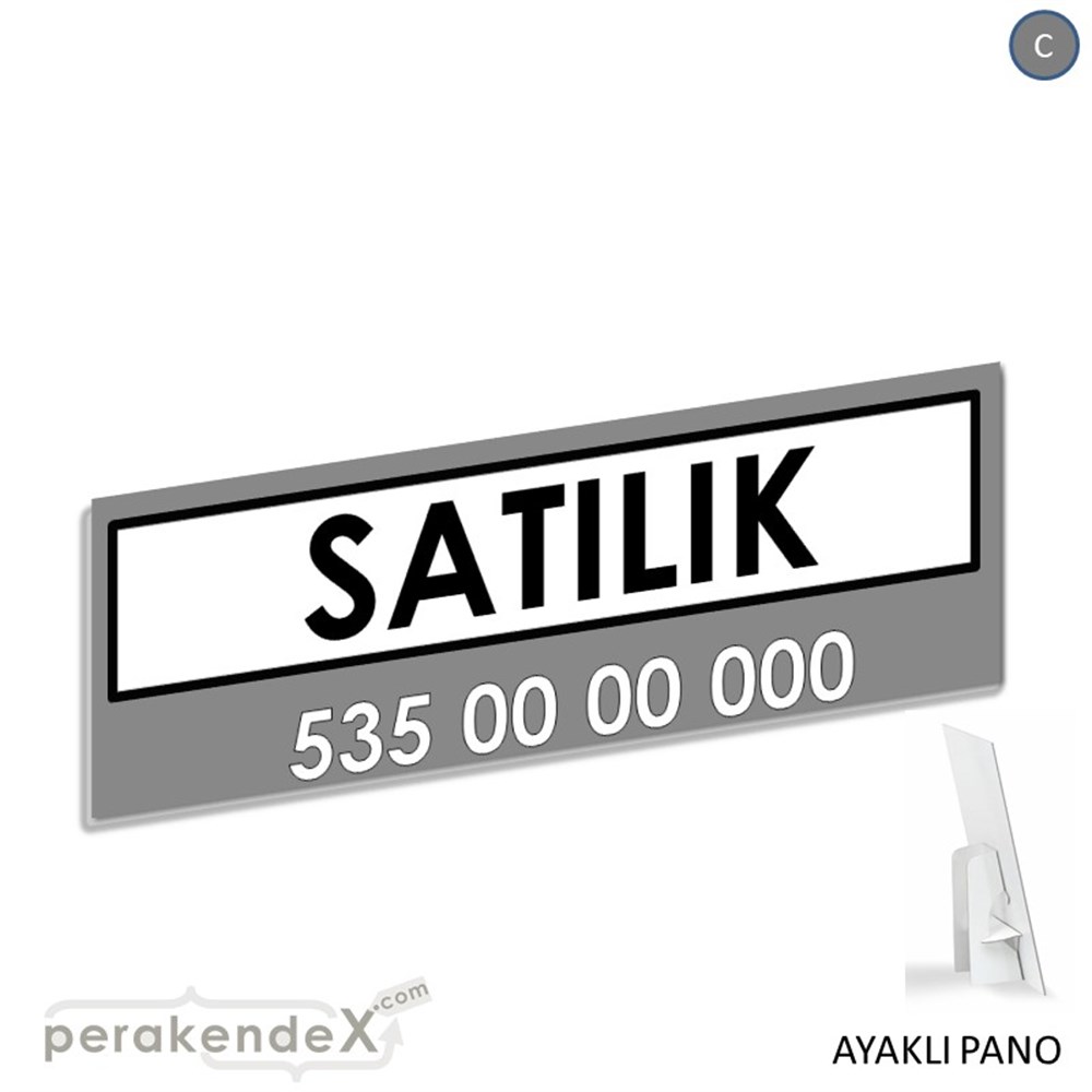 Satılık Yazısı 005 KARTON AYAKLI POSTER,  PANO (BANNER) -dikdörtgen,tek yön baskıkarton ayaklı poster,  pano