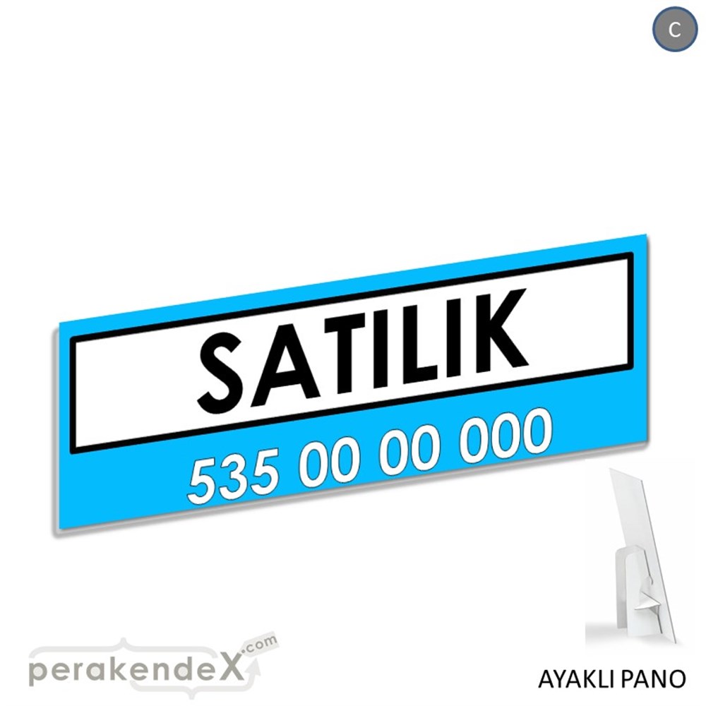Satılık Yazısı 005 KARTON AYAKLI POSTER,  PANO (BANNER) -dikdörtgen,tek yön baskıkarton ayaklı poster,  pano