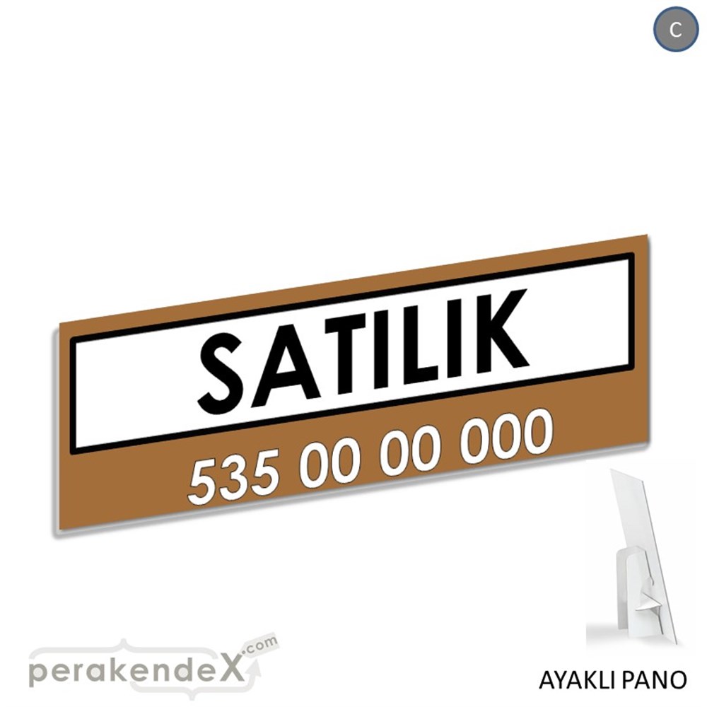 Satılık Yazısı 005 KARTON AYAKLI POSTER,  PANO (BANNER) -dikdörtgen,tek yön baskıkarton ayaklı poster,  pano