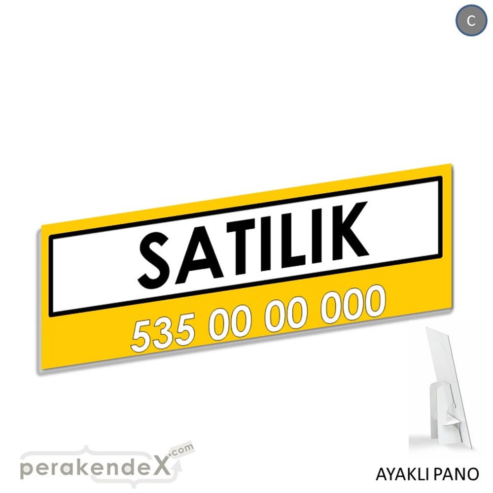 Satılık Yazısı 005 KARTON AYAKLI POSTER,  PANO (BANNER) -dikdörtgen,tek yön baskıkarton ayaklı poster,  pano