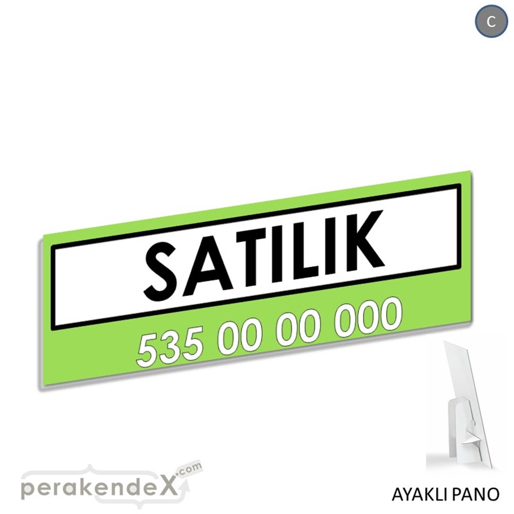Satılık Yazısı 005 KARTON AYAKLI POSTER,  PANO (BANNER) -dikdörtgen,tek yön baskıkarton ayaklı poster,  pano
