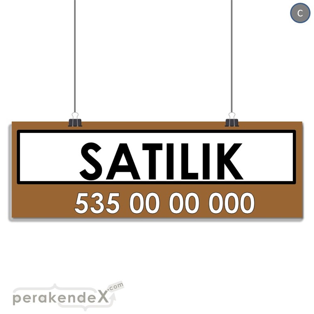 Satılık Yazısı 005 SERT PLASTİK POSTER,  AFİŞ (BANNER) -dikdörtgen,tek yön baskısert plastik poster,  afiş