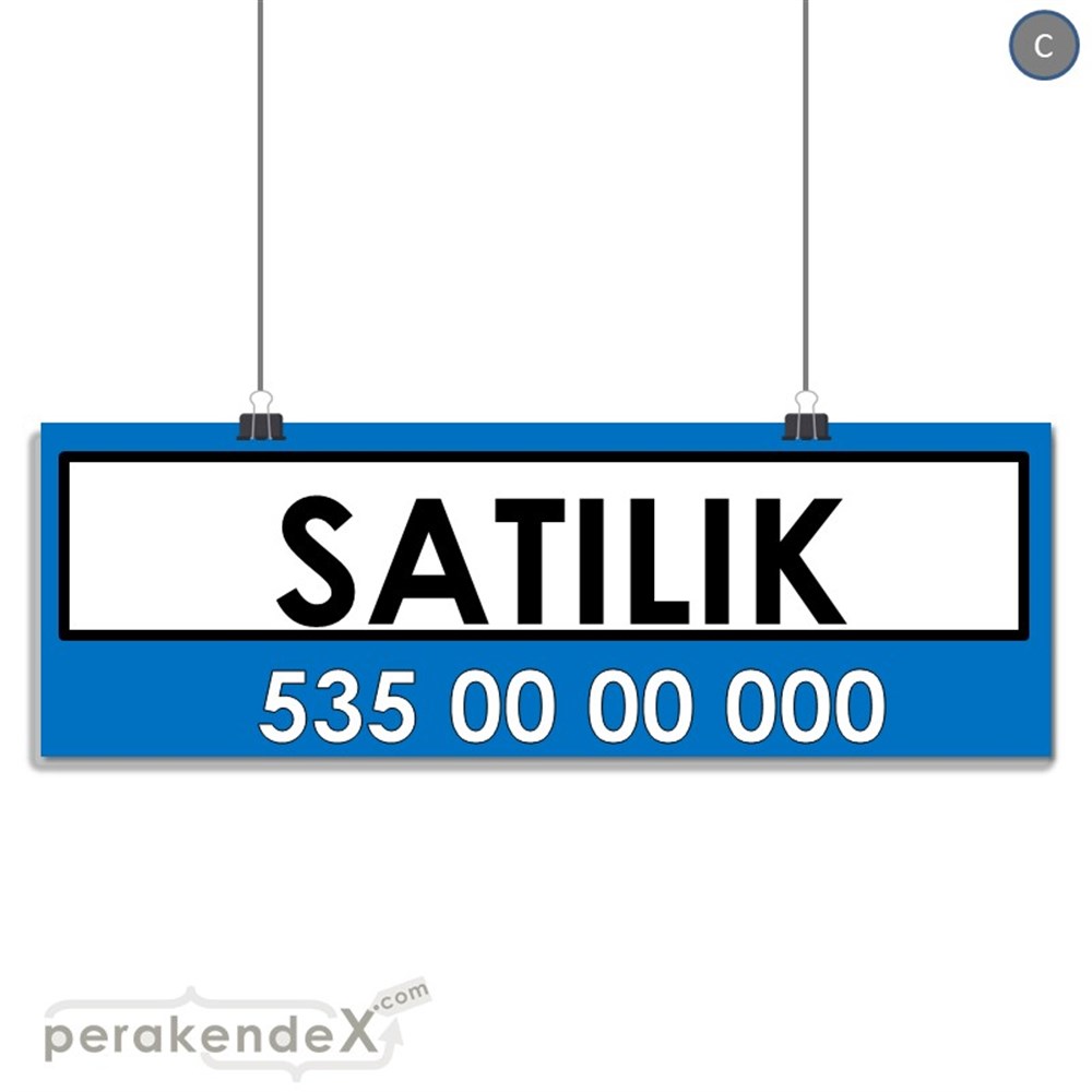 Satılık Yazısı 005 SERT PLASTİK POSTER,  AFİŞ (BANNER) -dikdörtgen,tek yön baskısert plastik poster,  afiş