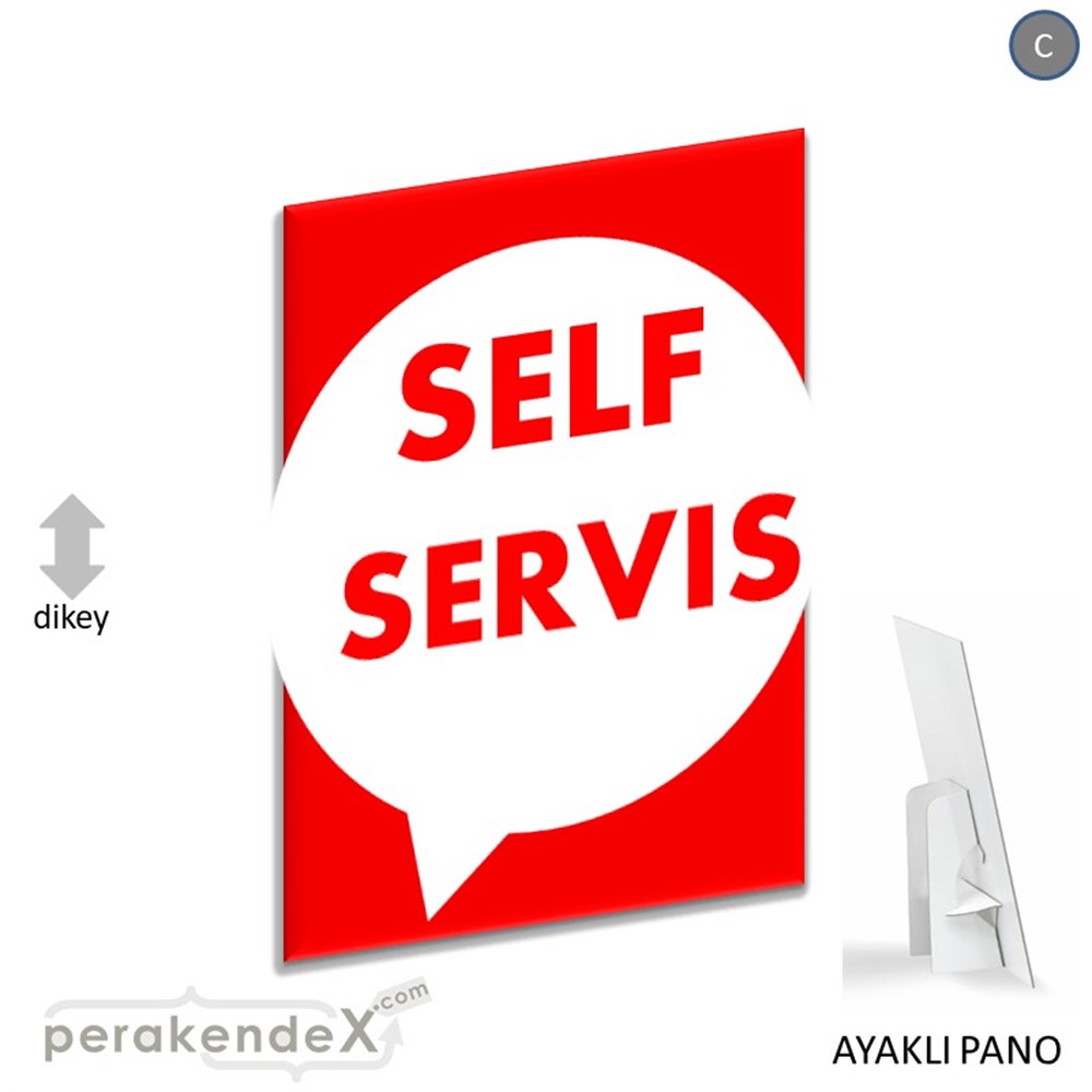 Self Servis Hizmet SERT PLASTİK POSTER,  AFİŞ -dikdörtgen,çift yön baskısert plastik poster,  afiş