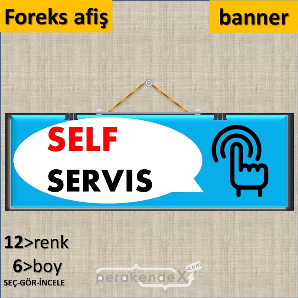 Self Servis Hizmet SERT PLASTİK POSTER,  AFİŞ (BANNER) -dikdörtgen,tek yön baskısert plastik poster,  afiş