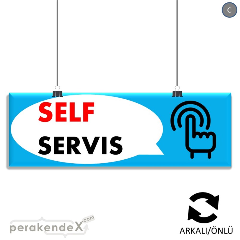 Self Servis Hizmet SERT PLASTİK POSTER,  AFİŞ (BANNER) -dikdörtgen,çift yön baskısert plastik poster,  afiş