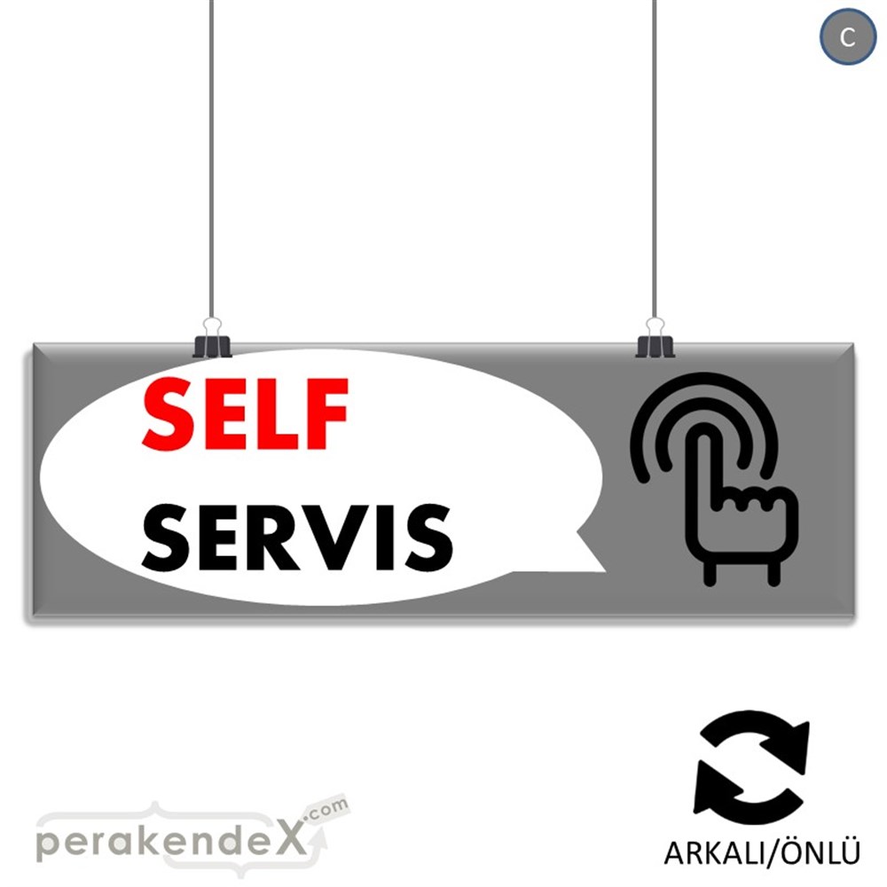 Self Servis Hizmet SERT PLASTİK POSTER,  AFİŞ (BANNER) -dikdörtgen,çift yön baskısert plastik poster,  afiş