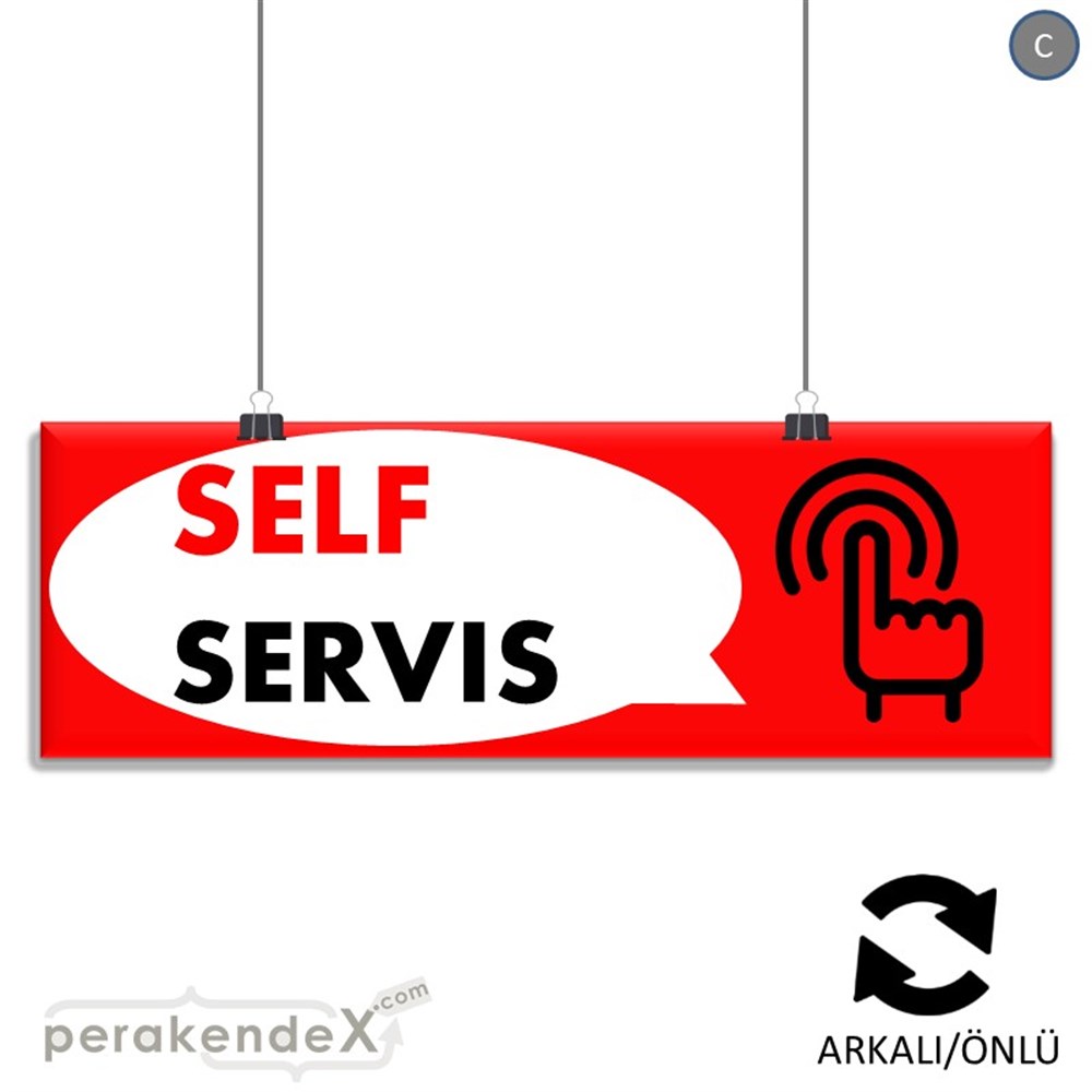 Self Servis Hizmet SERT PLASTİK POSTER,  AFİŞ (BANNER) -dikdörtgen,çift yön baskısert plastik poster,  afiş