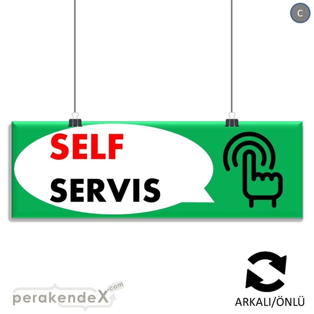 Self Servis Hizmet SERT PLASTİK POSTER,  AFİŞ (BANNER) -dikdörtgen,çift yön baskısert plastik poster,  afiş