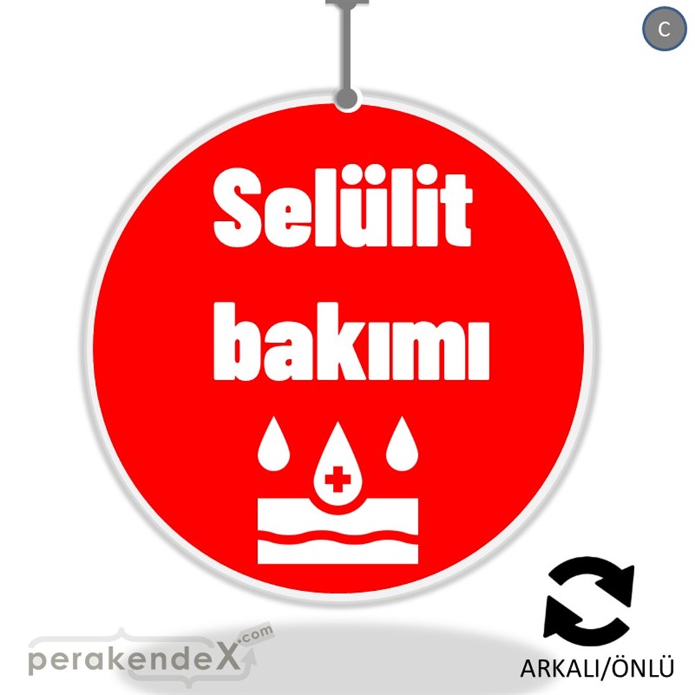 Selülit Bakımı Yazısı DÖNKART -oval,çift yön baskıdön-kart