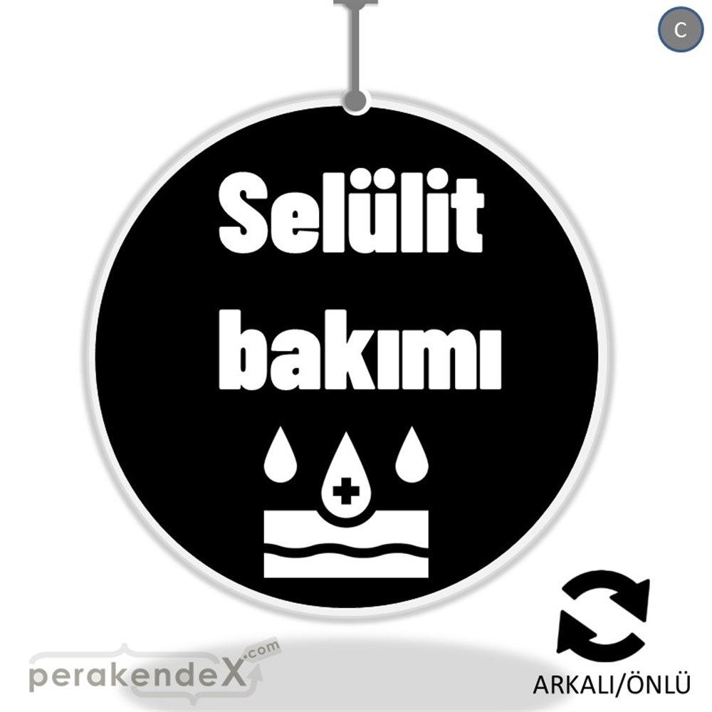 Selülit Bakımı Yazısı DÖNKART -oval,çift yön baskıdön-kart