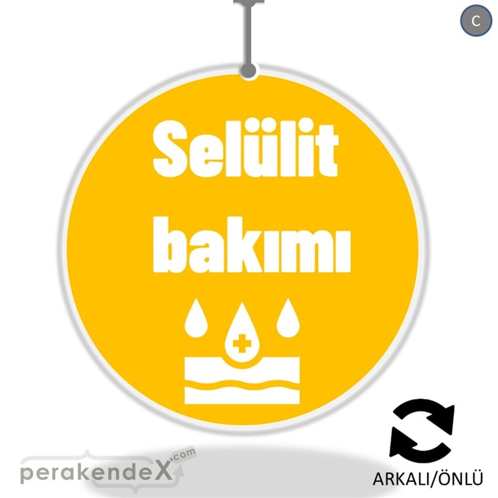 Selülit Bakımı Yazısı DÖNKART -oval,çift yön baskıdön-kart