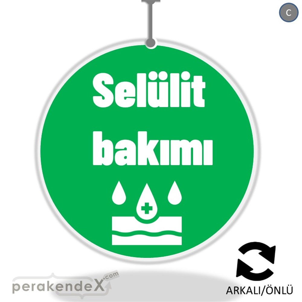 Selülit Bakımı Yazısı DÖNKART -oval,çift yön baskıdön-kart