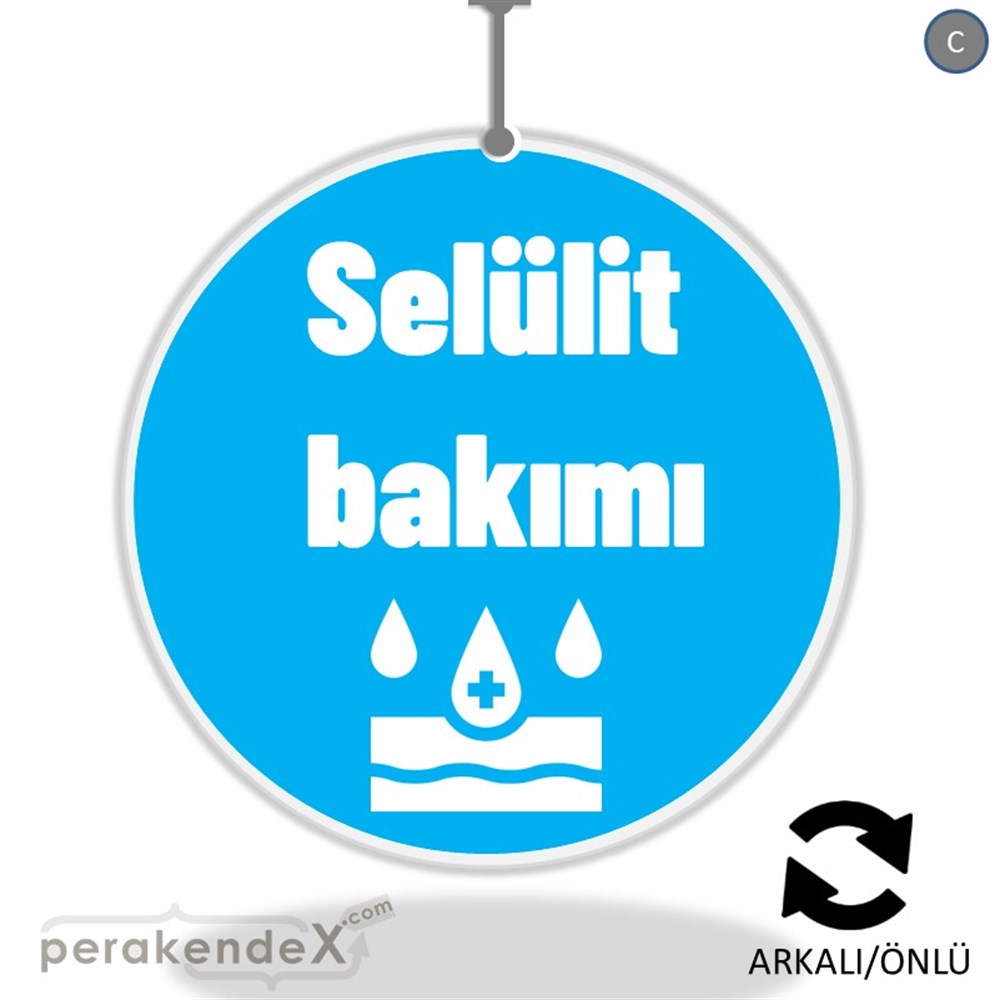 Selülit Bakımı Yazısı DÖNKART -oval,çift yön baskıdön-kart