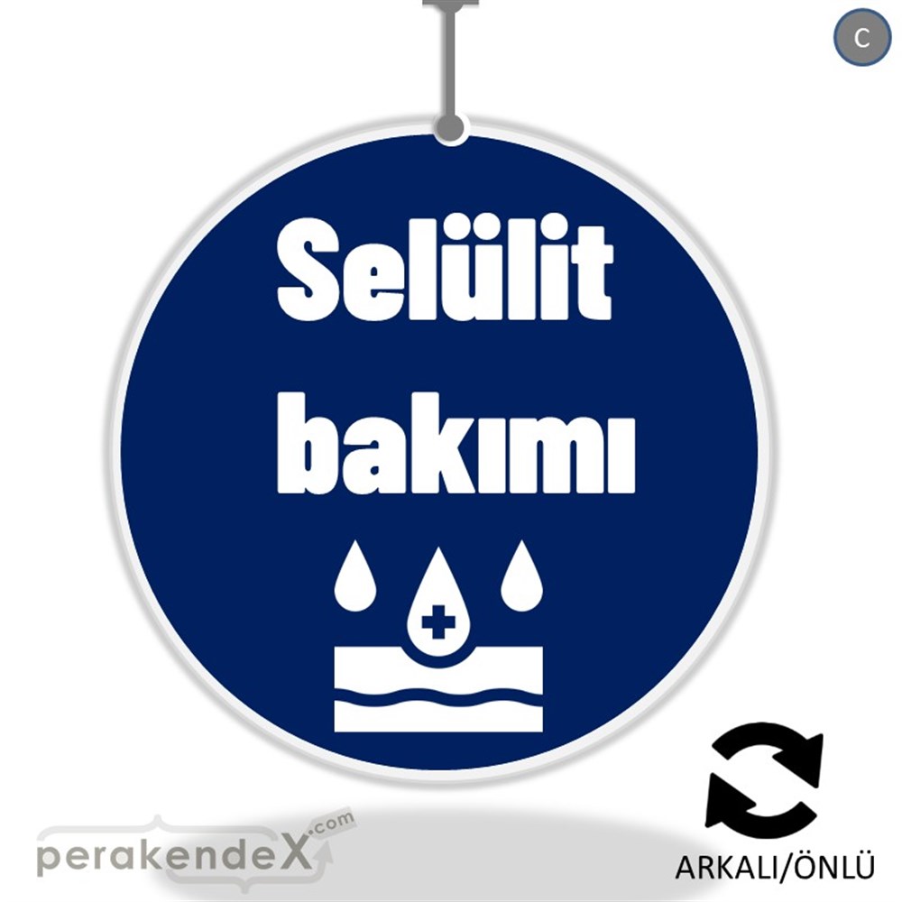 Selülit Bakımı Yazısı DÖNKART -oval,çift yön baskıdön-kart