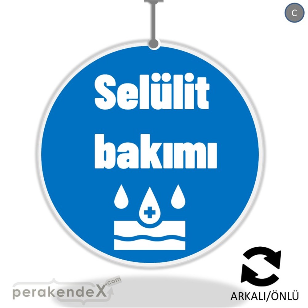 Selülit Bakımı Yazısı DÖNKART -oval,çift yön baskıdön-kart