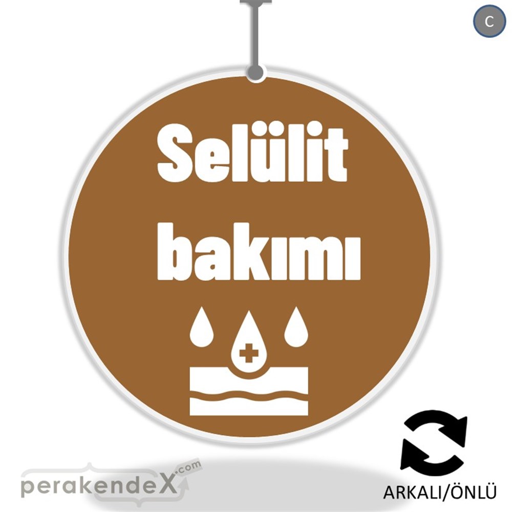 Selülit Bakımı Yazısı DÖNKART -oval,çift yön baskıdön-kart