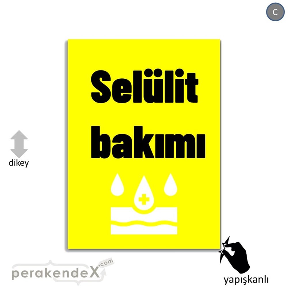 Selülit Bakımı Yazısı VİTRİN - CAM FOLYO,  VİNİL -dikdörtgen,tek yön baskıvitrin - cam folyo,  vinil