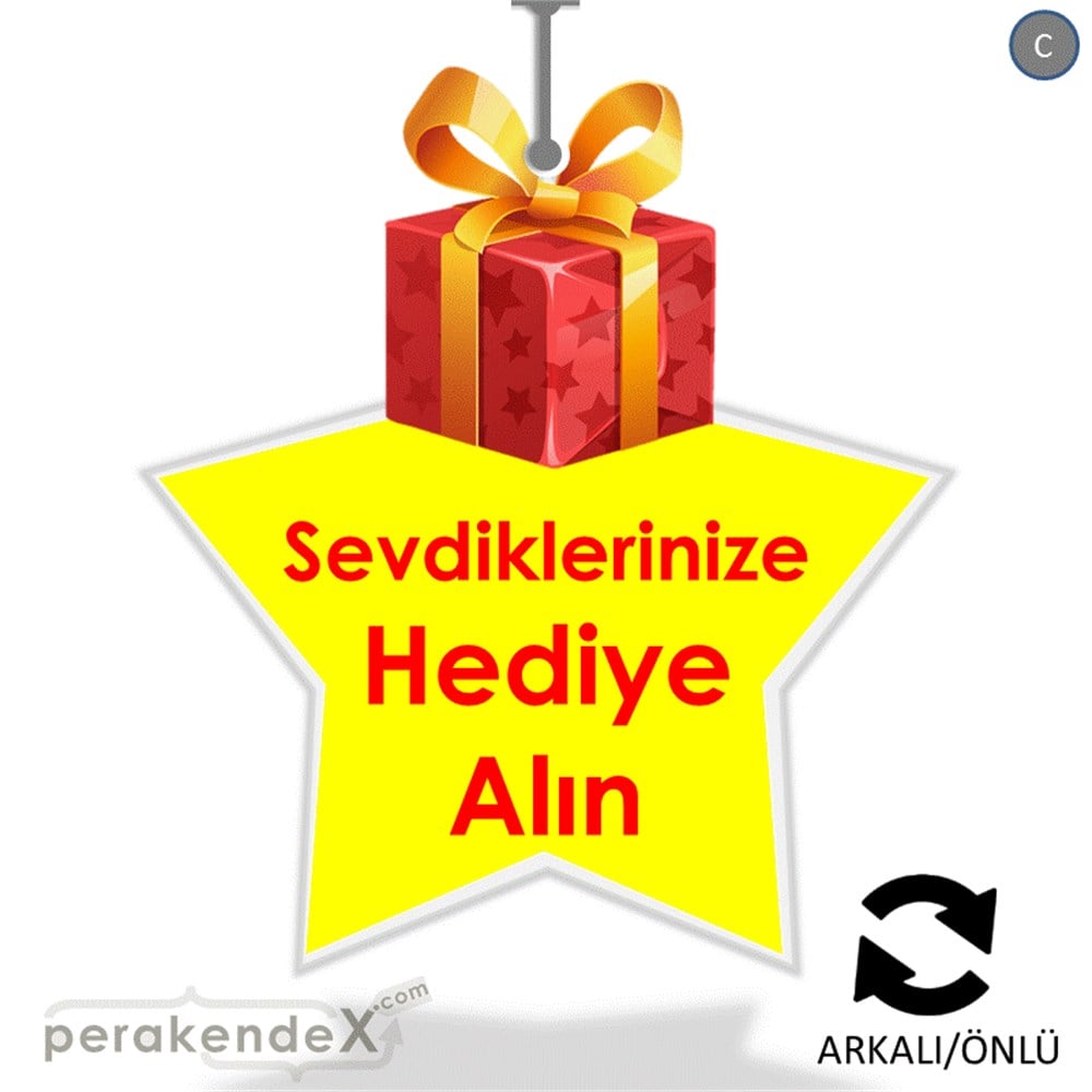Sevdiklerinize Hediye Alın DÖNKART -yıldız,çift yön baskı