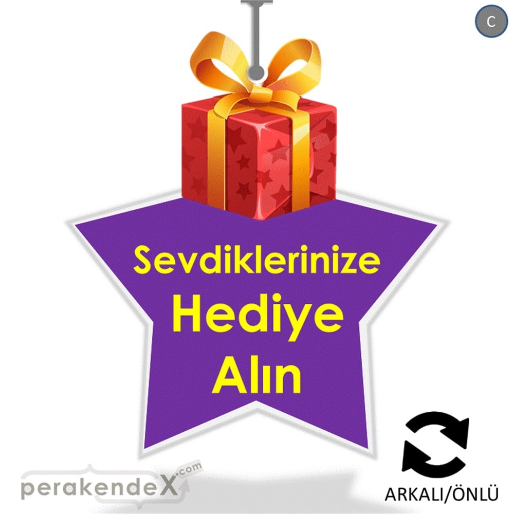 Sevdiklerinize Hediye Alın DÖNKART -yıldız,çift yön baskı