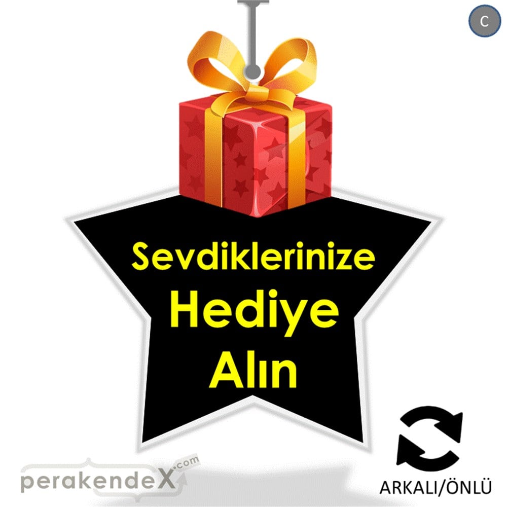 Sevdiklerinize Hediye Alın DÖNKART -yıldız,çift yön baskı