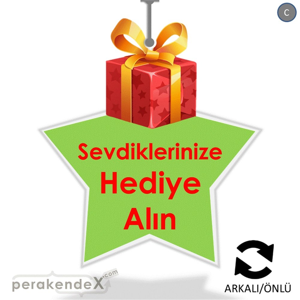 Sevdiklerinize Hediye Alın DÖNKART -yıldız,çift yön baskı