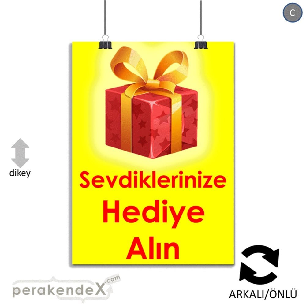 Sevdiklerinize Hediye Alın KAĞIT POSTER,  AFİŞ -dikdörtgen,çift yön baskı