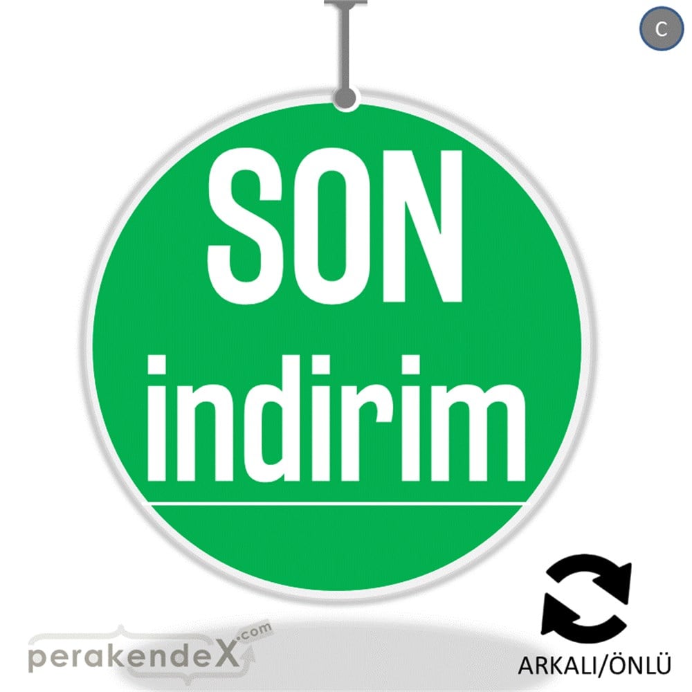 son indirim  DÖNKART -oval,çift yön baskı