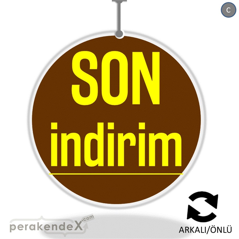 son indirim  DÖNKART -oval,çift yön baskı