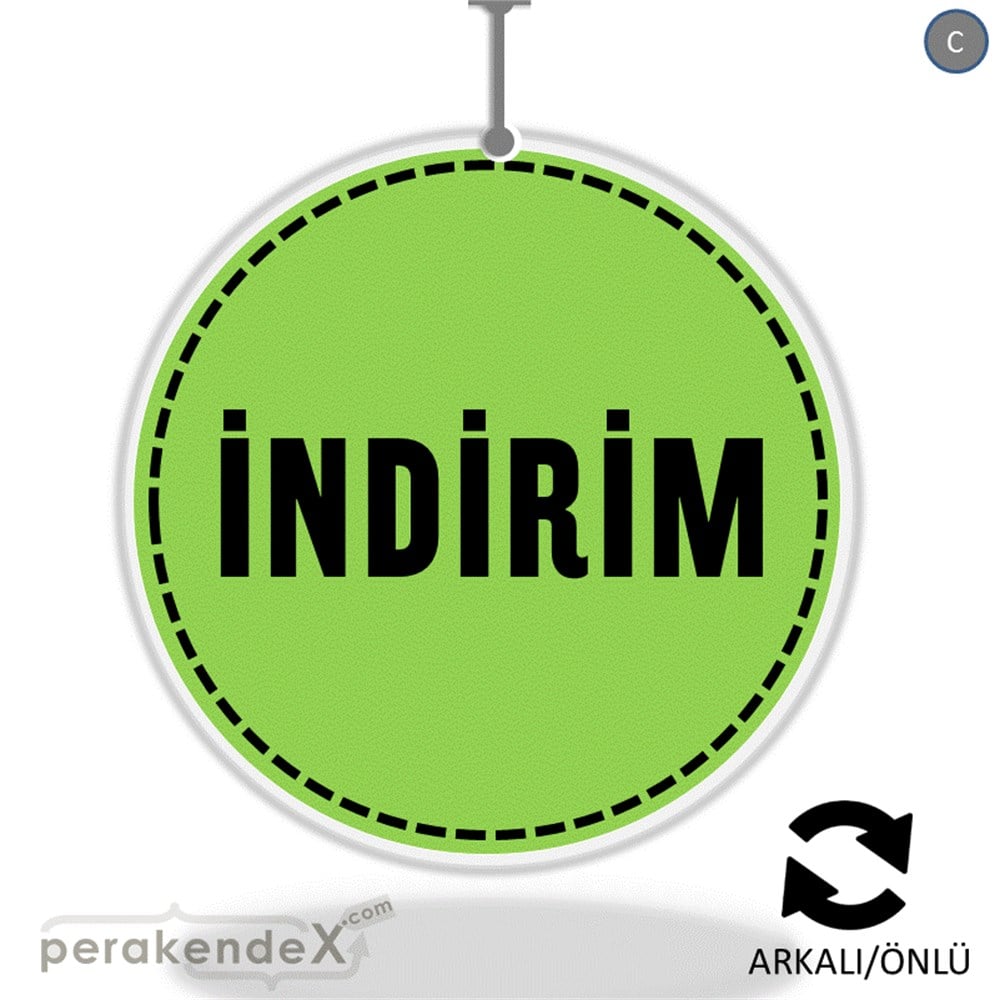 standart indirim DÖNKARTI -oval,çift yön baskı
