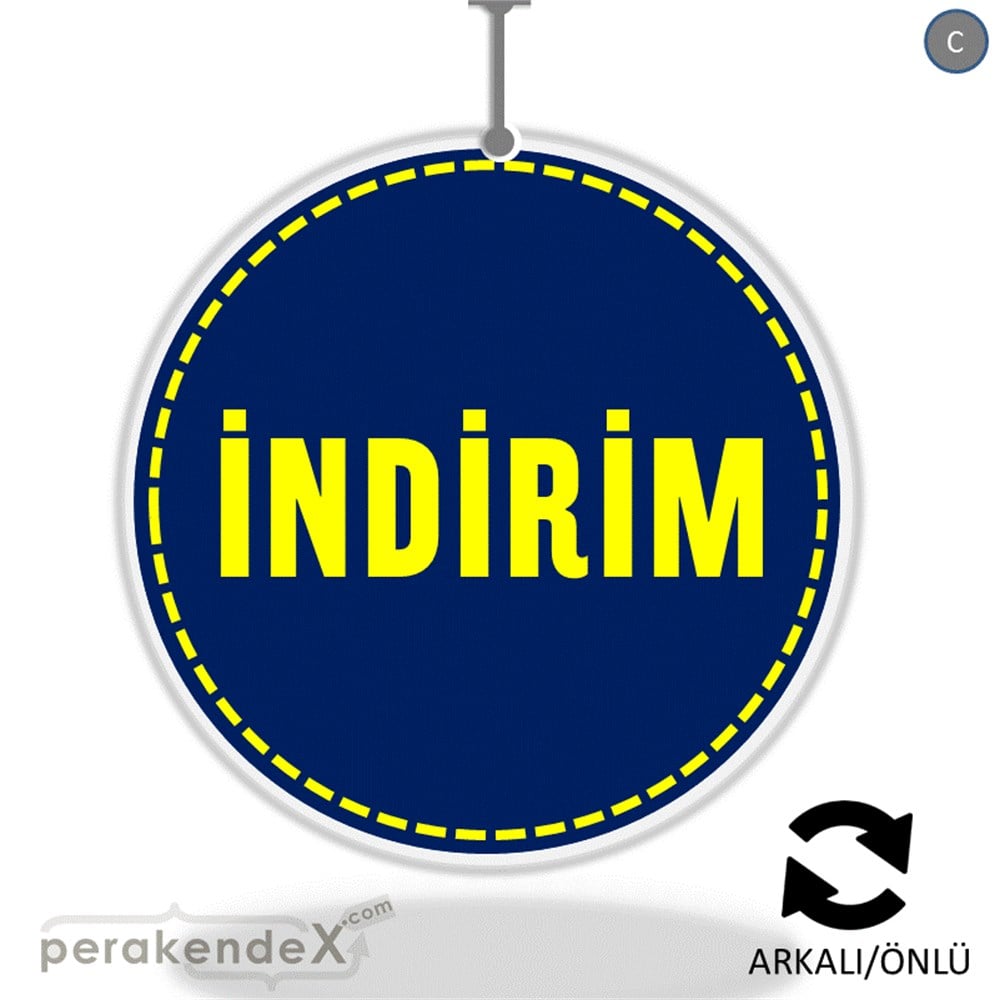 standart indirim DÖNKARTI -oval,çift yön baskı