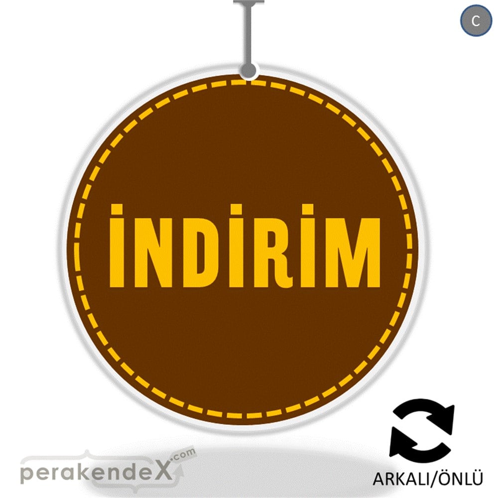 standart indirim DÖNKARTI -oval,çift yön baskı