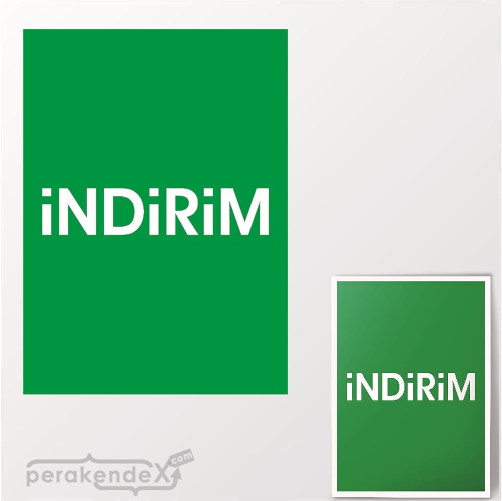 standart indirim POSTERİ -dikdörtgen,çift yön baskı