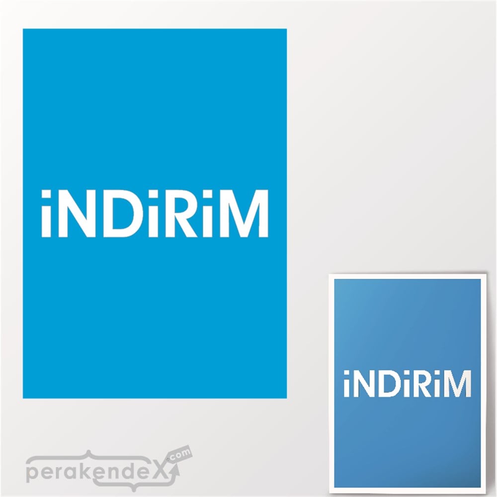 standart indirim POSTERİ -dikdörtgen,çift yön baskı