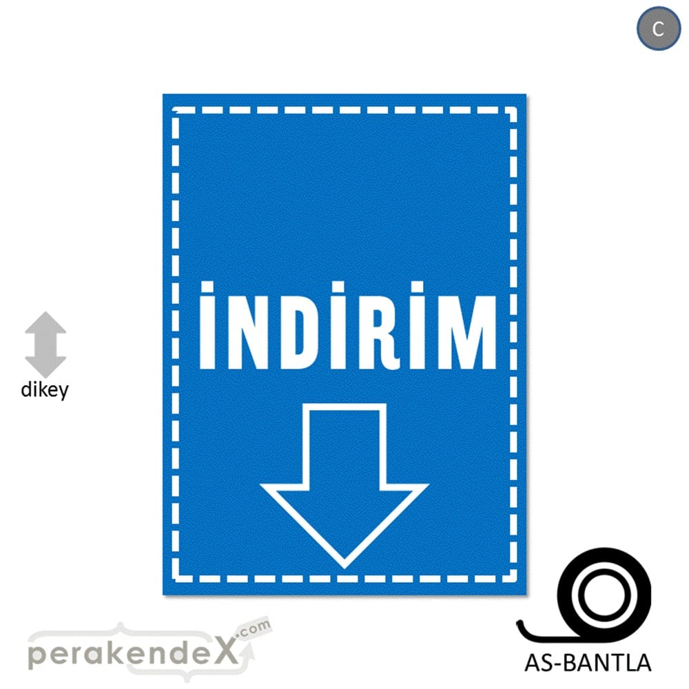 standart indirim POSTERİ -dikdörtgen,tek yön baskı