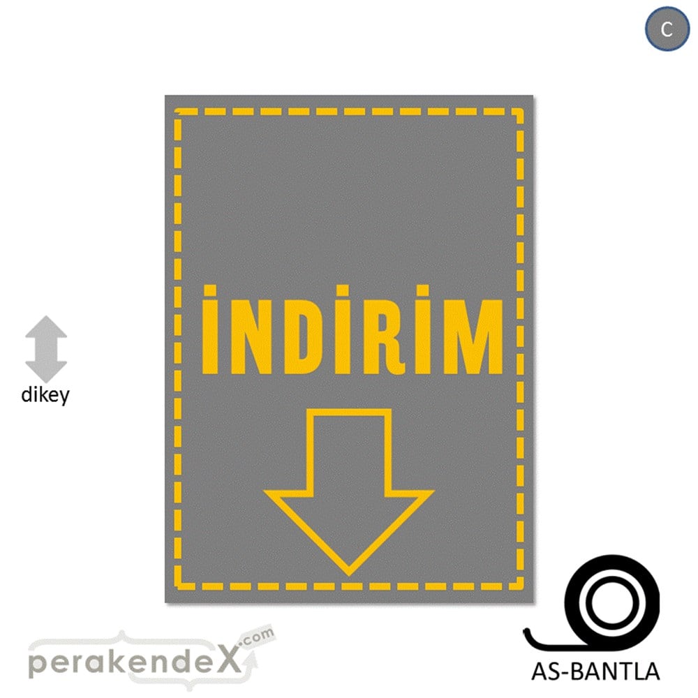 standart indirim POSTERİ -dikdörtgen,tek yön baskı