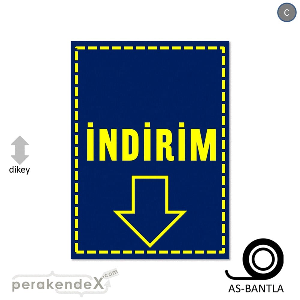 standart indirim POSTERİ -dikdörtgen,tek yön baskı