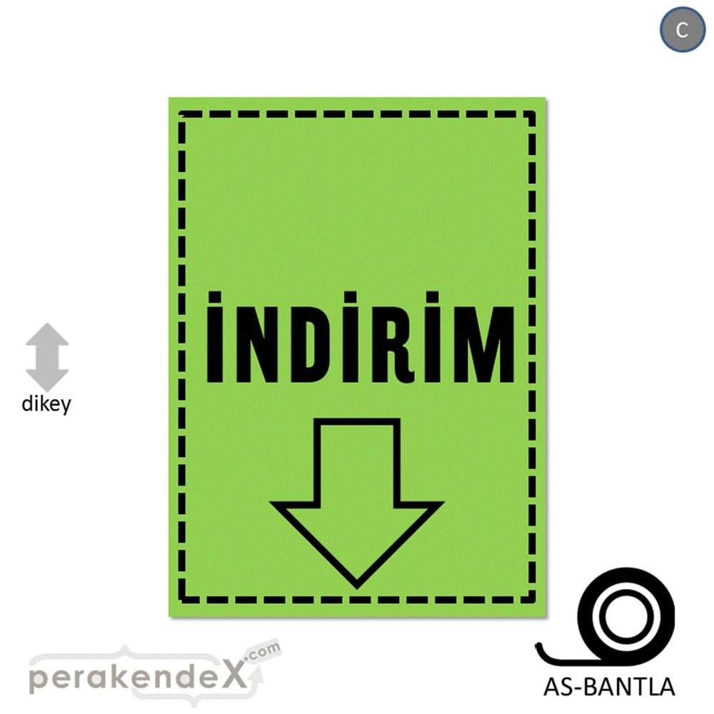 standart indirim POSTERİ -dikdörtgen,tek yön baskı