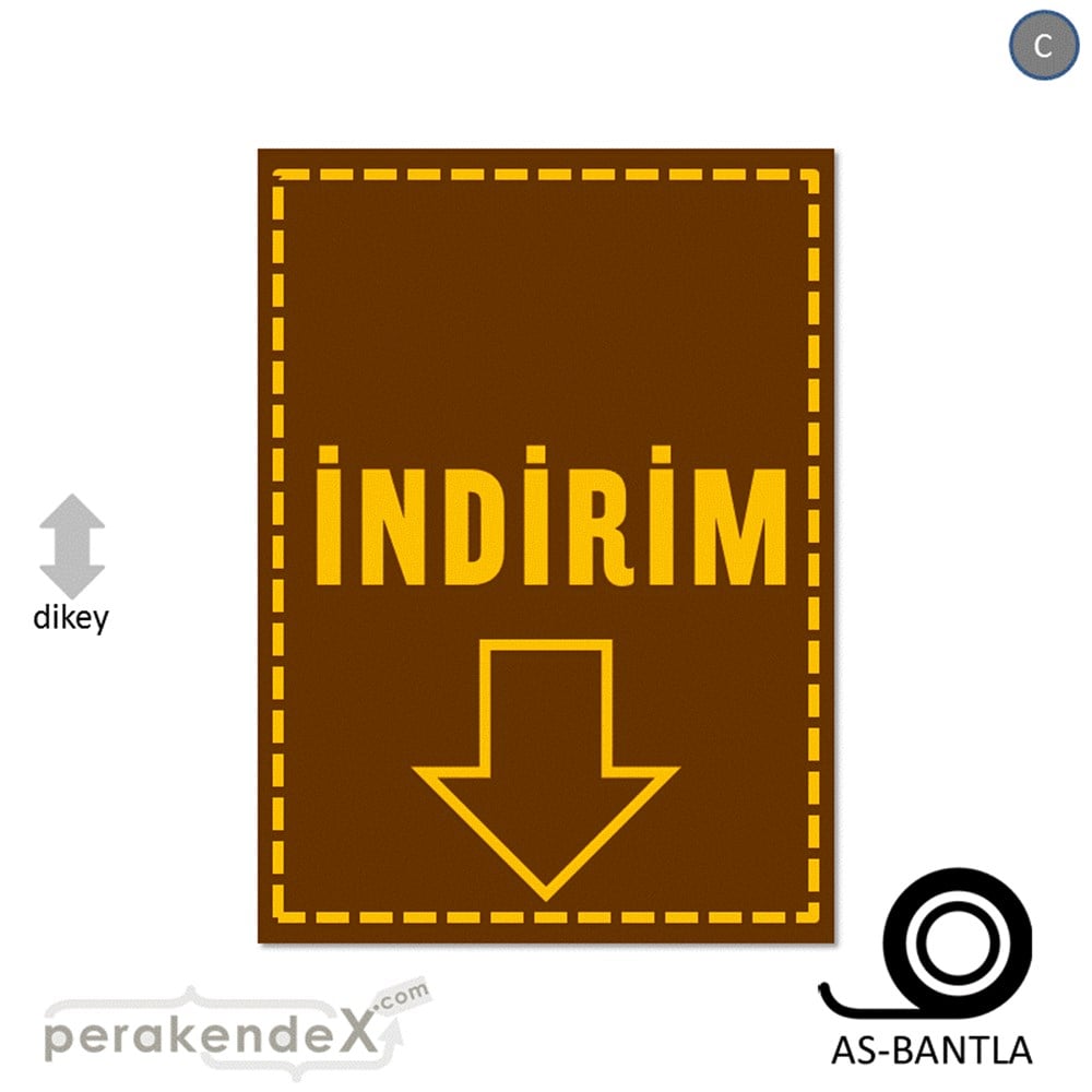standart indirim POSTERİ -dikdörtgen,tek yön baskı