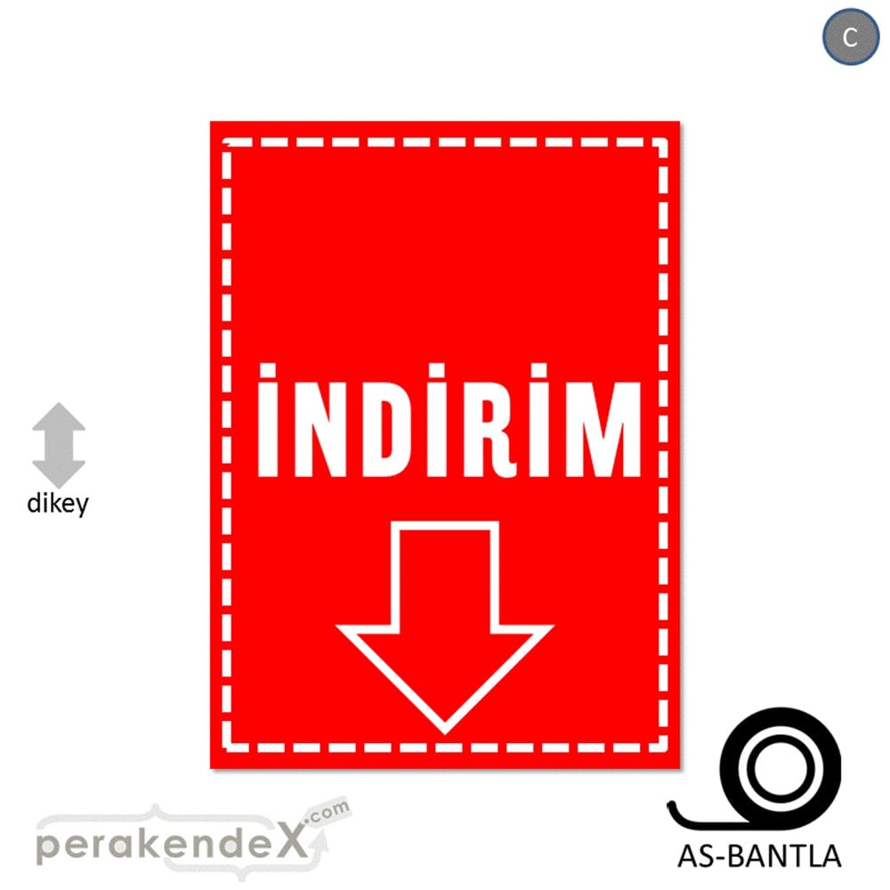 standart indirim POSTERİ -dikdörtgen,tek yön baskı