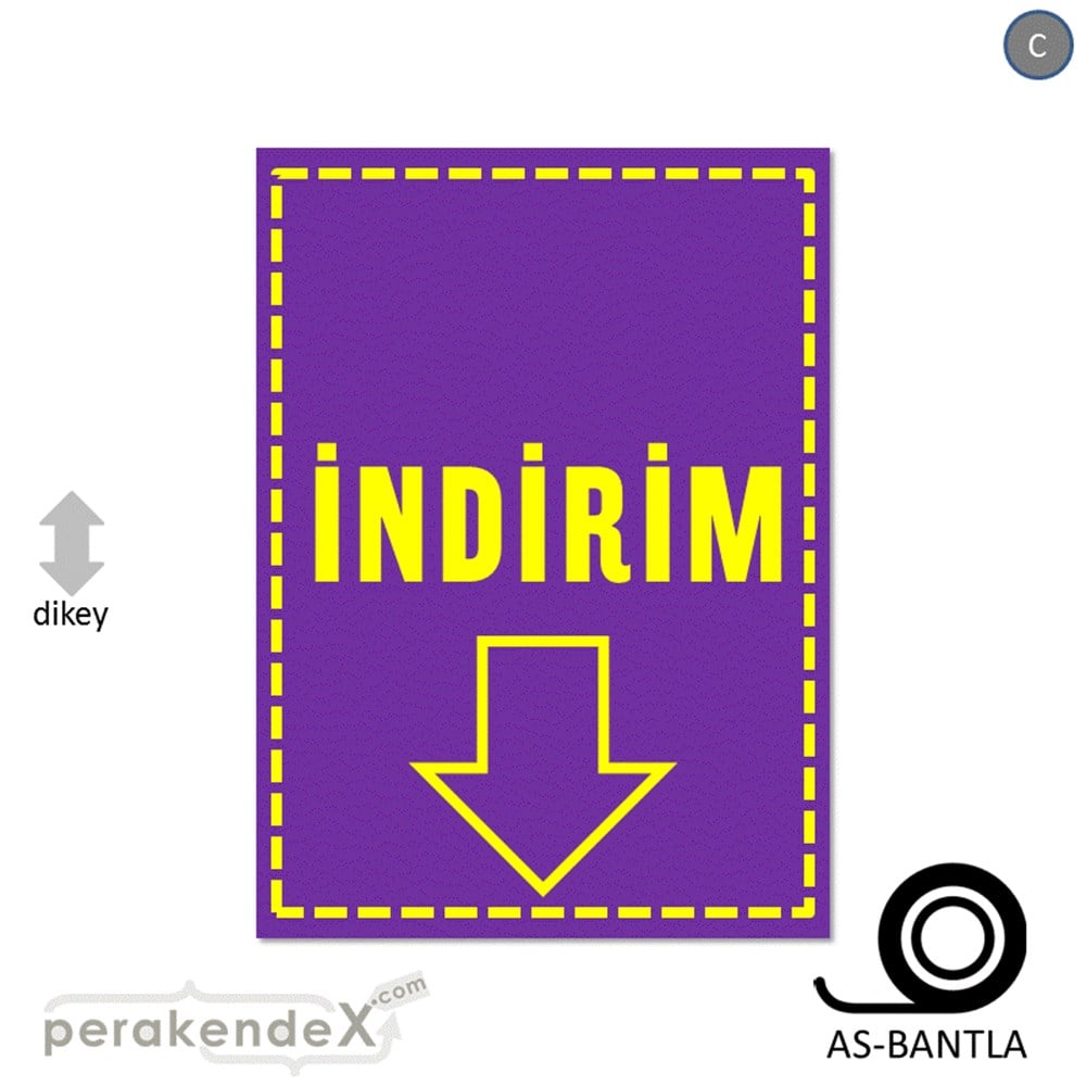 standart indirim POSTERİ -dikdörtgen,tek yön baskı
