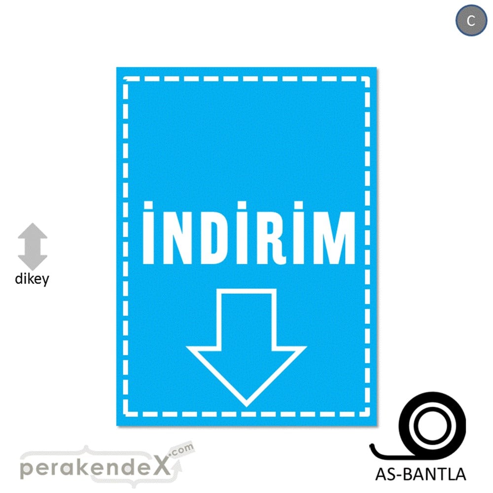 standart indirim POSTERİ -dikdörtgen,tek yön baskı