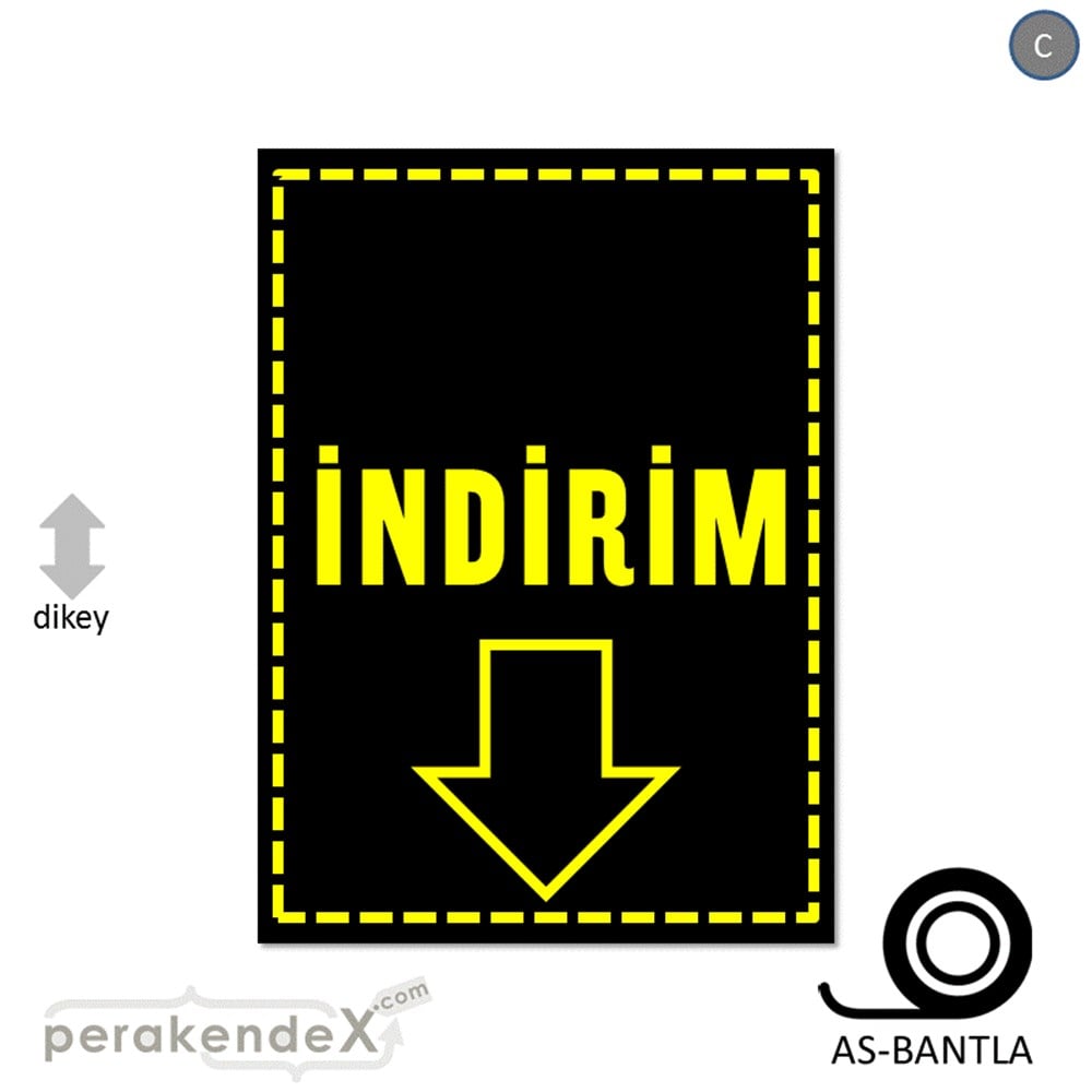 standart indirim POSTERİ -dikdörtgen,tek yön baskı