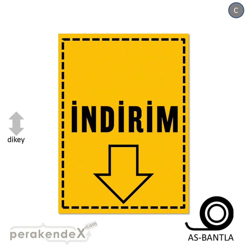 standart indirim POSTERİ -dikdörtgen,tek yön baskı