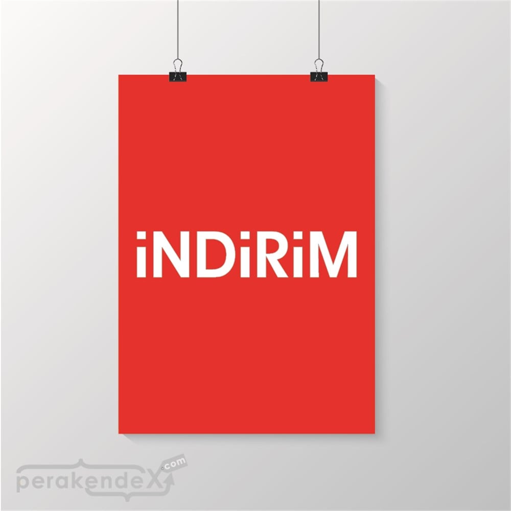 standart indirim POSTERİ -dikdörtgen,tek yön baskı