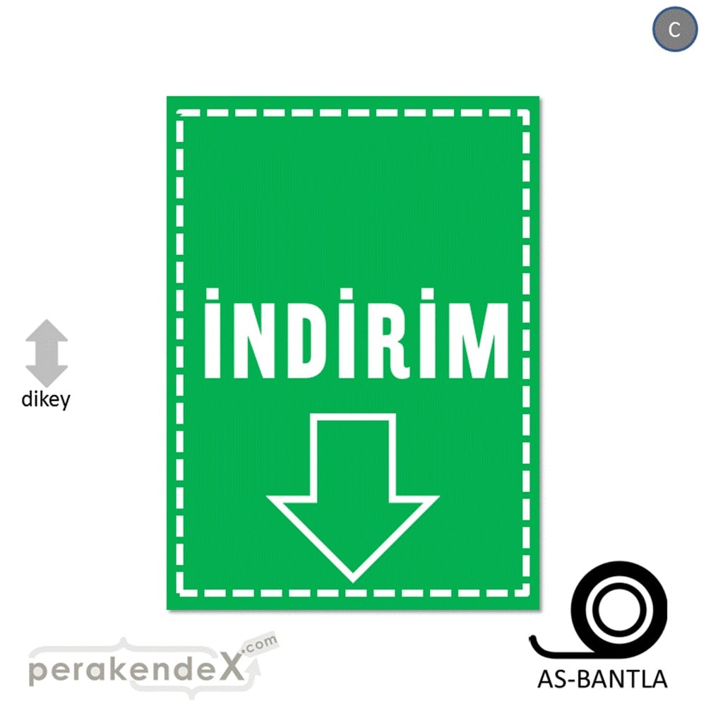 standart indirim POSTERİ -dikdörtgen,tek yön baskı