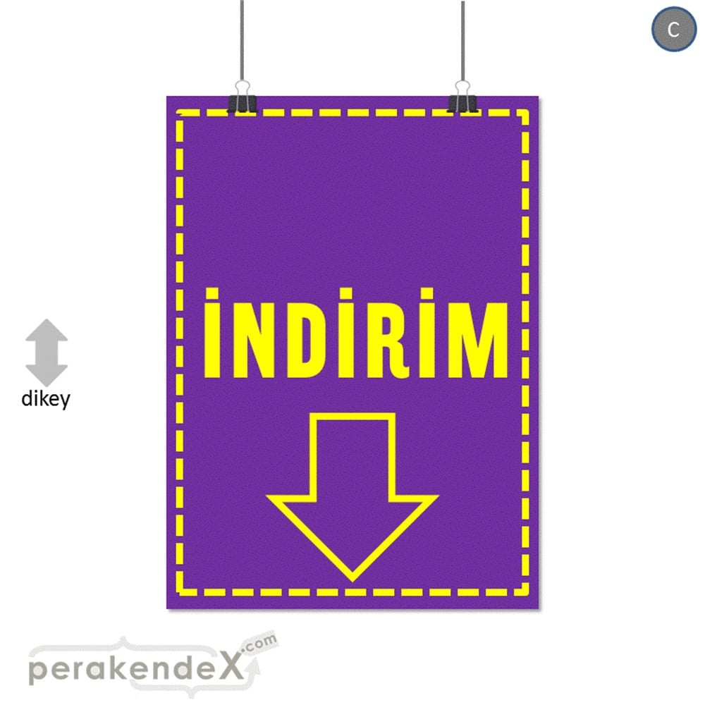 standart indirim SERT PLASTİK POSTER -dikdörtgen,tek yön baskı