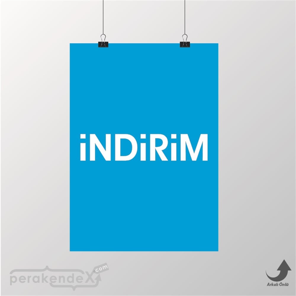 düz indirim SERT PLASTİK POSTER -dikdörtgen,çift yön baskı