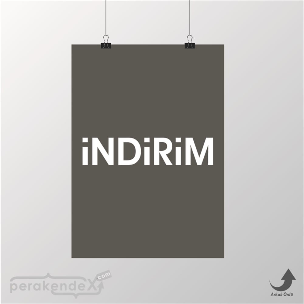 düz indirim SERT PLASTİK POSTER -dikdörtgen,çift yön baskı